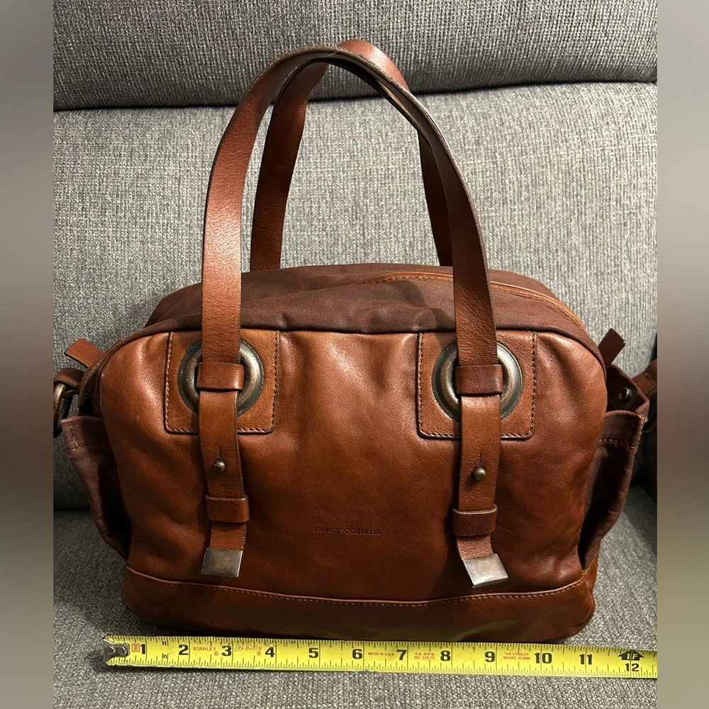 Francesco Biasia Brown Leather Satchel